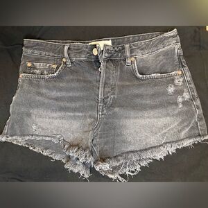 We The Free Charcoal Distressed Jean Shorts
